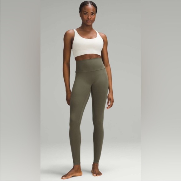 Lululemon Align High Rise 25” Leggings Muted Olive Green Size 4 - Picture 4 of 12